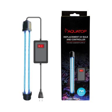 AQUATOP Replacement 7W UV Bulb for the HC300-UV Hang-on Filter, HC300-7WUV